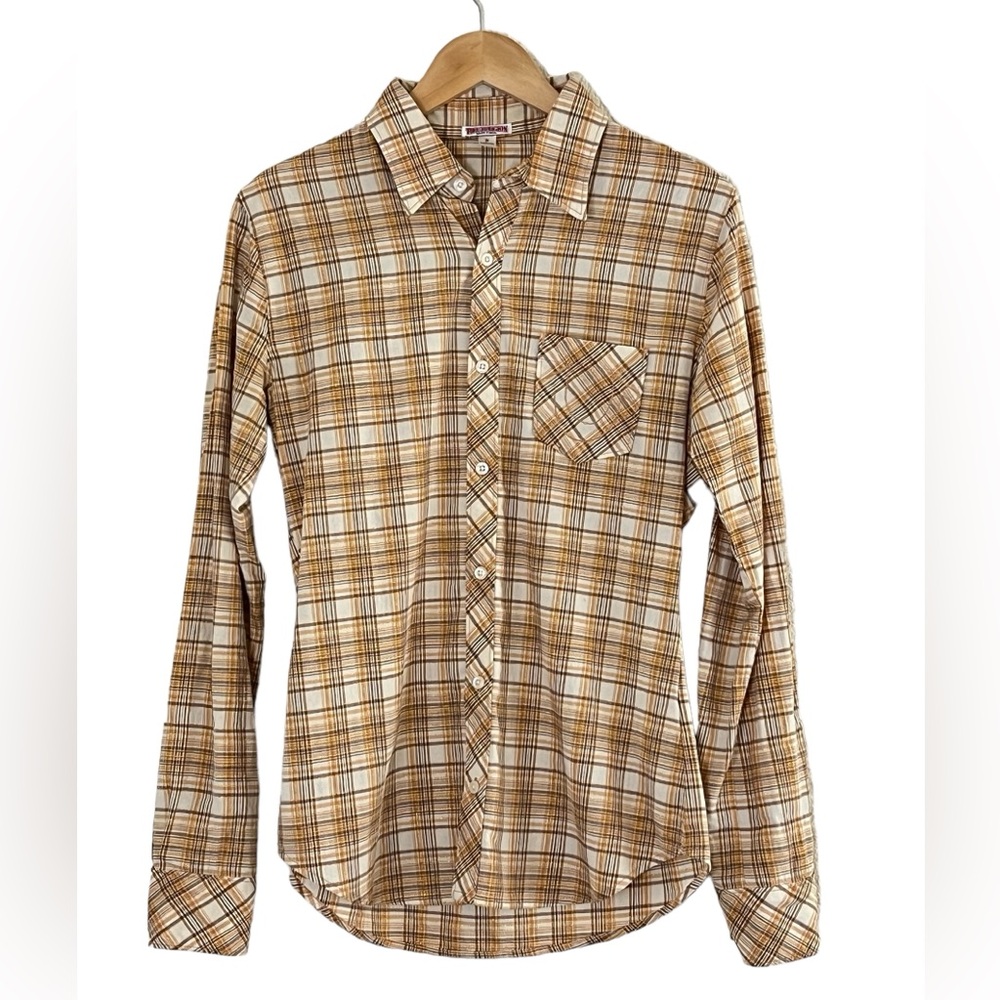 True Religion | Y2K 2000’s vintage plaid western button down shirt size medium